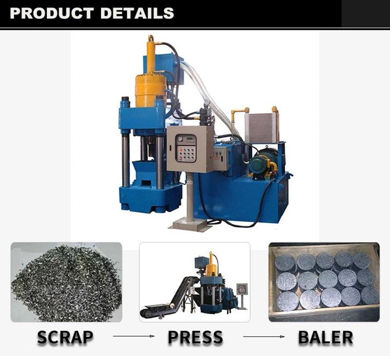 315t Metal Chip Press Swarf Briquette Machine Scrap Iron Turnings Block Moulding Machine