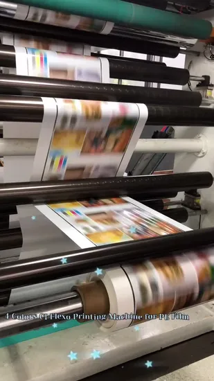 High Speed High Quality Hot Sale 4 Color Ceramic Roller Printing Machine for Film Flexography Printing Machine