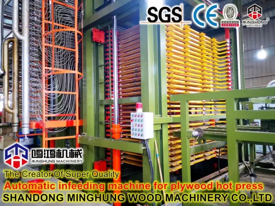 Automatic Hydraulic Plywood Hot Press Machine with Loading for Plywood Machinery