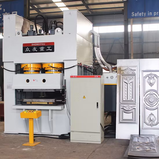 1500 Ton/2000 Ton/2500 Ton Double Action Stainless/Carbon Steel Hydraulic Metal Forming Embossing Door Skin Press Machine with Molds